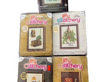Kit Crewel Couture Sunset - Niché Dans Le Bois - Cerf Et Faon - Vintage Années 80 - Neuf