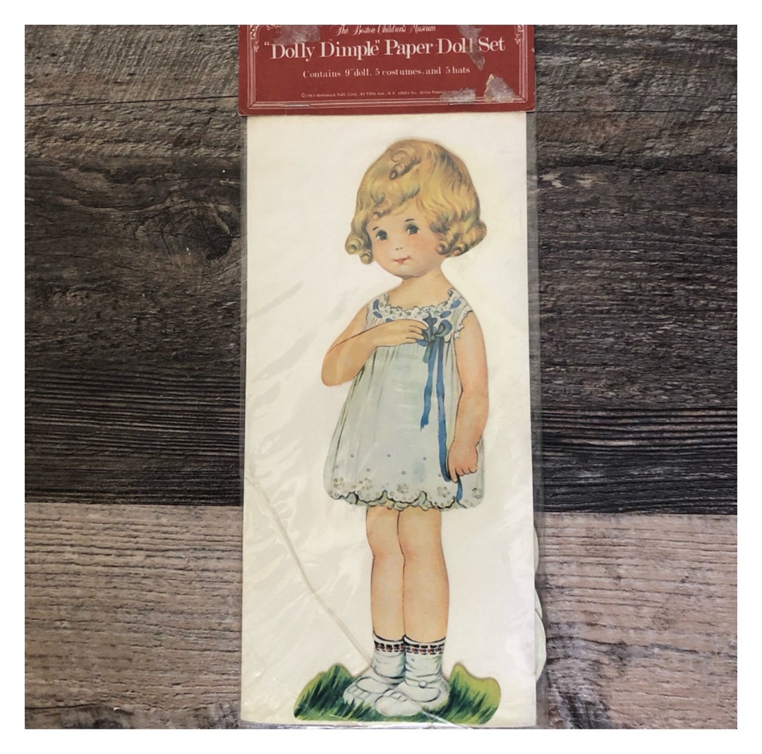 Vintage 1983 Dolly Dimple Paper Dolls 9 Doll With 5 Costumes and 5 Hats. New Never Opened. Etsy