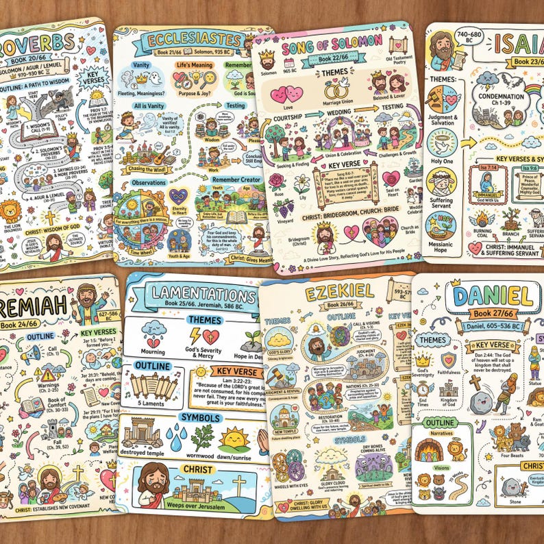 Printable Bible Infographic Cards – Old & New Testament Study Tools ...
