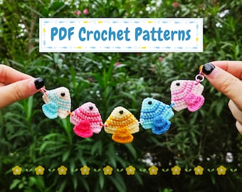 Crochet animal pattern - Crochet fish Pattern - Amigurumi  fish - Crochet fish bracelet Pattern -  Amigurumi PDF Tutorial In English