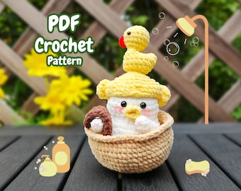 Crochet cute animal Pattern - Crochet Duck Pattern -  Amigurumi Cute Duck PDF Tutorial In English