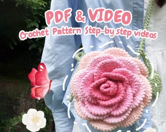 CROCHET PATTERN - Amigurumi  Bag - Crochet Camellia Bag Pattern -  Amigurumi Tutorial PDF In English