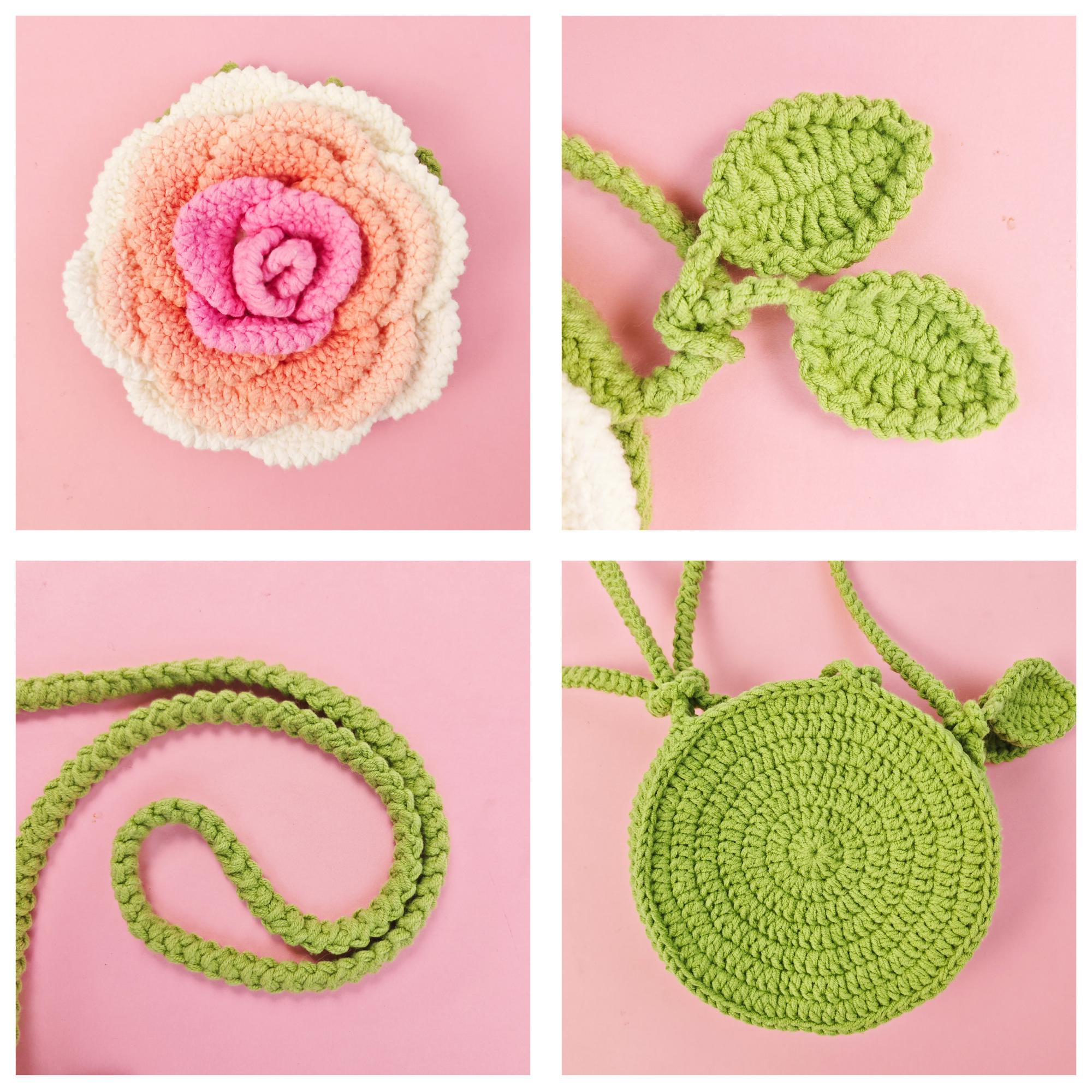 Sac Fourre-tout En Tweed Avec Camélia - Fait Main, Unique, Recyclé, Création Artisanale