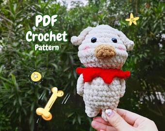 Crochet Dog Pattern - Cute Animal Amigurumi Pattern - Crochet Tutorial - PDF Crochet Pattern -  English Only