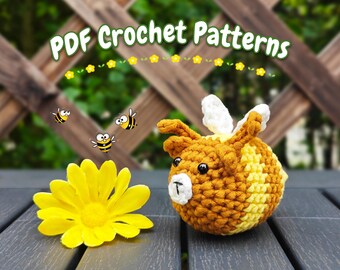 CROCHET PATTERN - Amigurumi Bee and Bear - Crochet Bee Pattern -  Amigurumi Bear PDF Tutorial In English