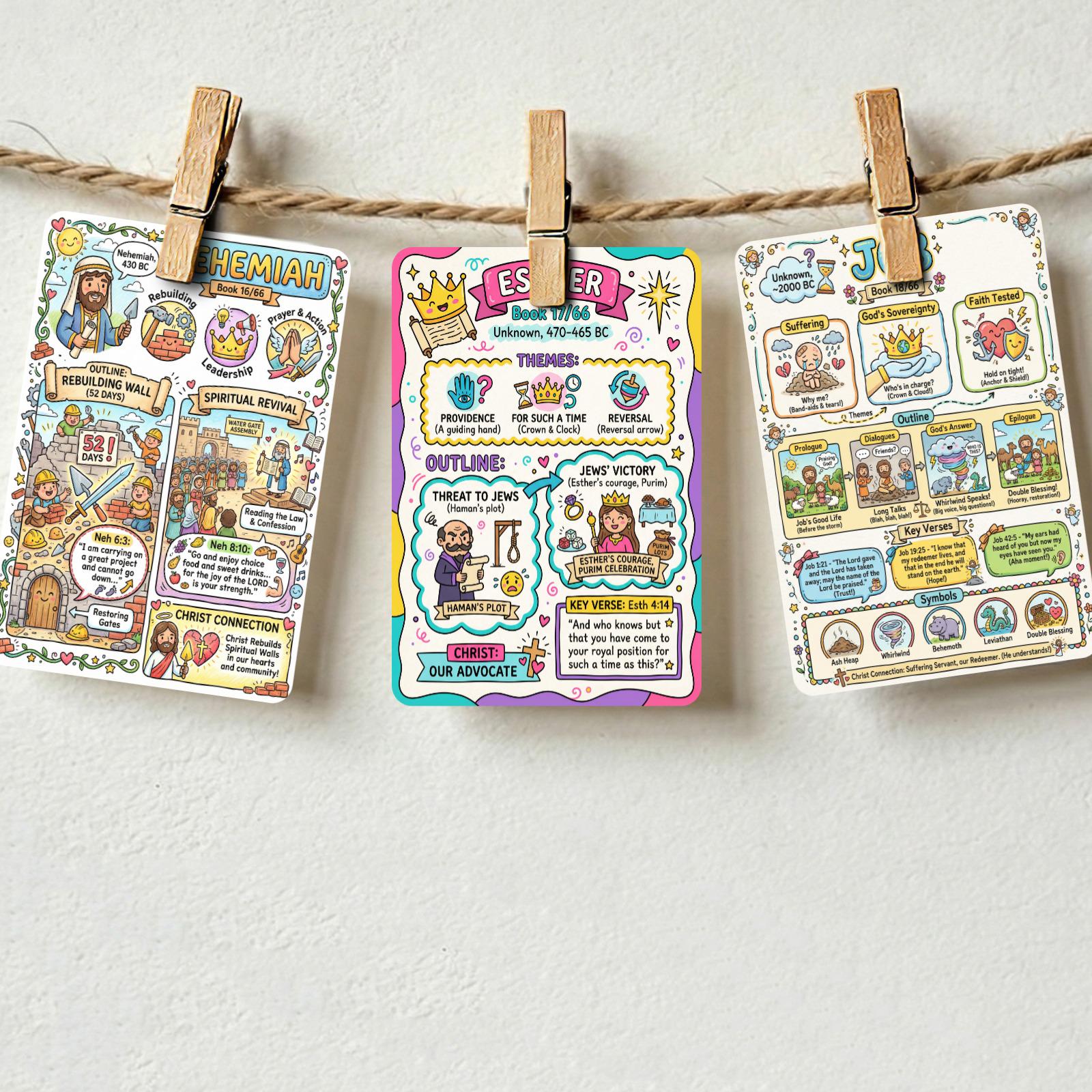 Printable Bible Infographic Cards – Old & New Testament Study Tools ...