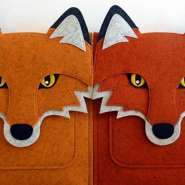 iPad Air 1/2 and iPad 2/3/4 case - Felt fox bag