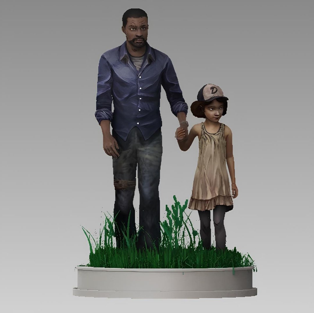 Handcrafted Lee and Clem - The Walking Dead Telltale Game 3D Printed Model Set