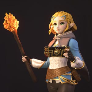 Handcrafted Link - The Hero of Hyrule - 3D Printed Legend of Zelda Figurine