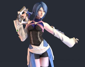 Aqua - Kingdom Hearts - Handgefertigte 3D gedruckte Figur