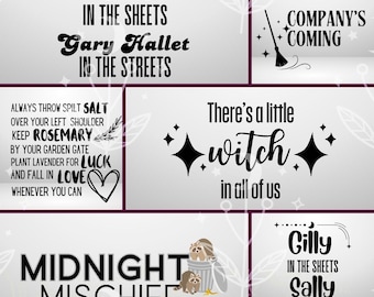 Archivo SVG de magia práctica con temática de brujas, cita divertida, archivo de corte para Cricut (descarga digital)