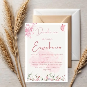 Carte de remerciement numérique pour les enseignants de maternelle | Fichier imprimable | Cadeau d'adieu pour les garderies | Carte à télécharger instantanément pour les enseignants de maternelle | Merci aux enseignants
