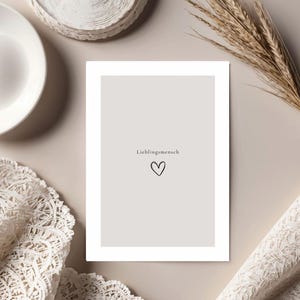 Download digitale della carta minimalista Persona preferita | Regalo per la festa della mamma, per amici, partner o persone care