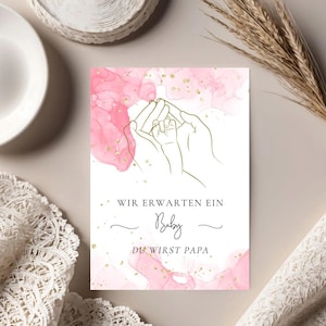 We verwachten een baby, babyaankondigingskaart, digitale download, je wordt VADER, baby, babynieuws, kaart om zelf af te drukken