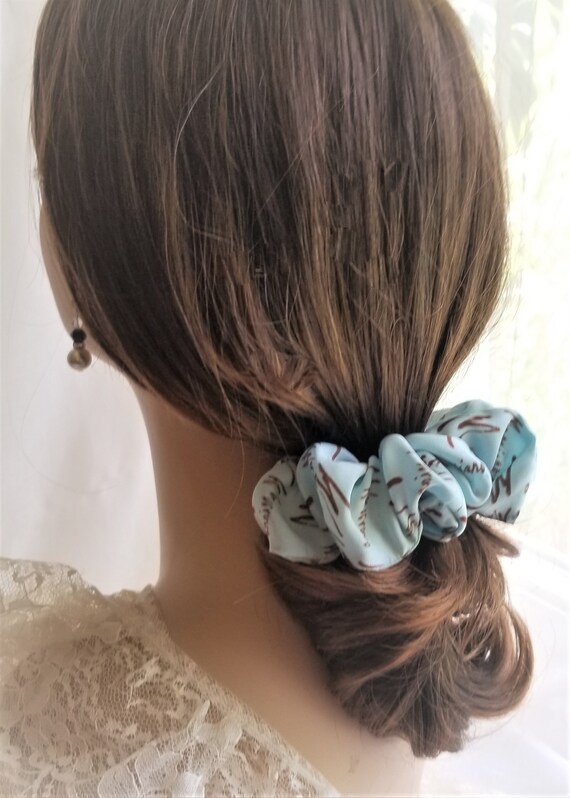 Silk Scrunchie Hair Tie Elastic Bun Wrap Gentle On Your Hair Etsy