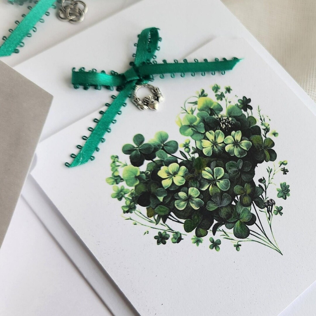 Irish Wedding Anniversary Card: Claddagh, Celtic Knot, Prayer Keepsake ...