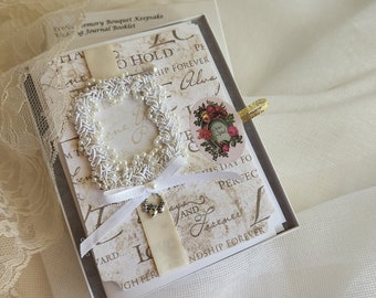 Bouquet Memory Keeper Photo Holder Keepsake Bridal Bouquet Add A Photo Of Loved One Or A Swatch of Grandmother's Gown handcraftUSA