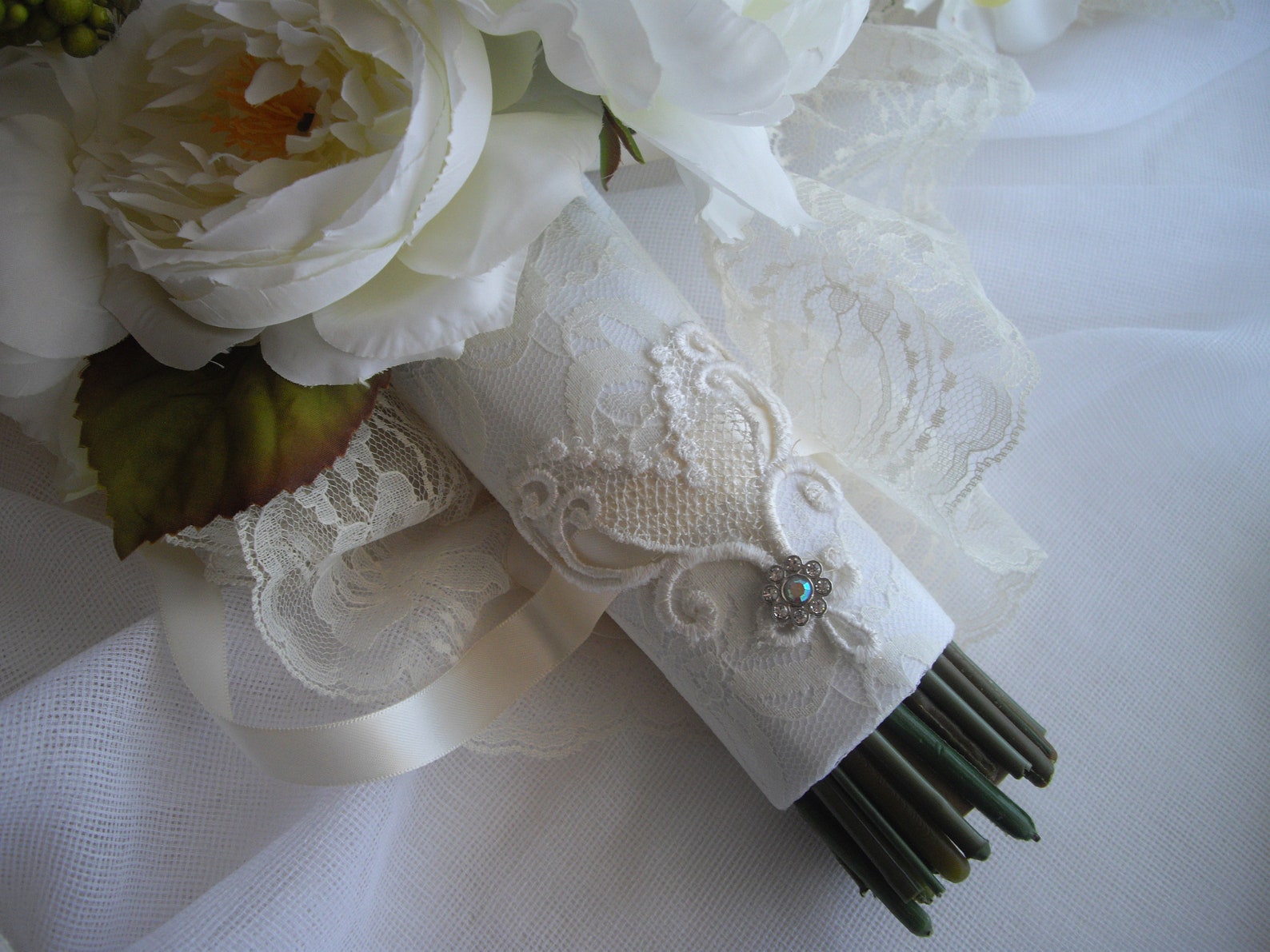 Bridal Bouquet Stem Wrap Victorian Inspired Uniquely Elegant Etsy