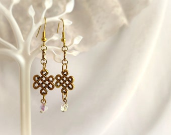 Lovely Irish Celtic Knot Dainty Dangle Earrings Hypo allergenic by handcraftusa etsy