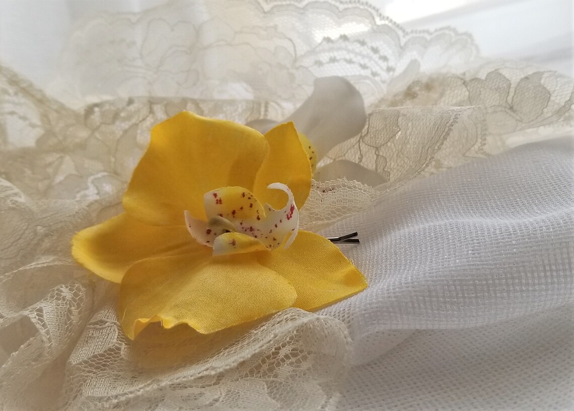 Custom Color Realistic Orchid Hair Clip or Brooch Choose Your Etsy