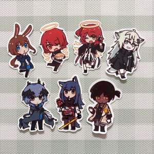Arknights character stickers // handmade Vinyl Decals for Laptop Decor // Exusiai, Logos, Texas, Lappland, Amiya, Thorns