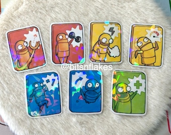 R.E.P.O boost upgrade stickers/ water resistant handmade vinyl holographic sticker/ laptop notebook sticker decor