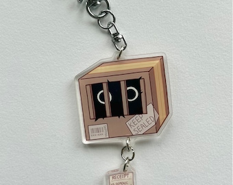 Demonic Creature Acrylic Keychain: Silly Monster in a Box