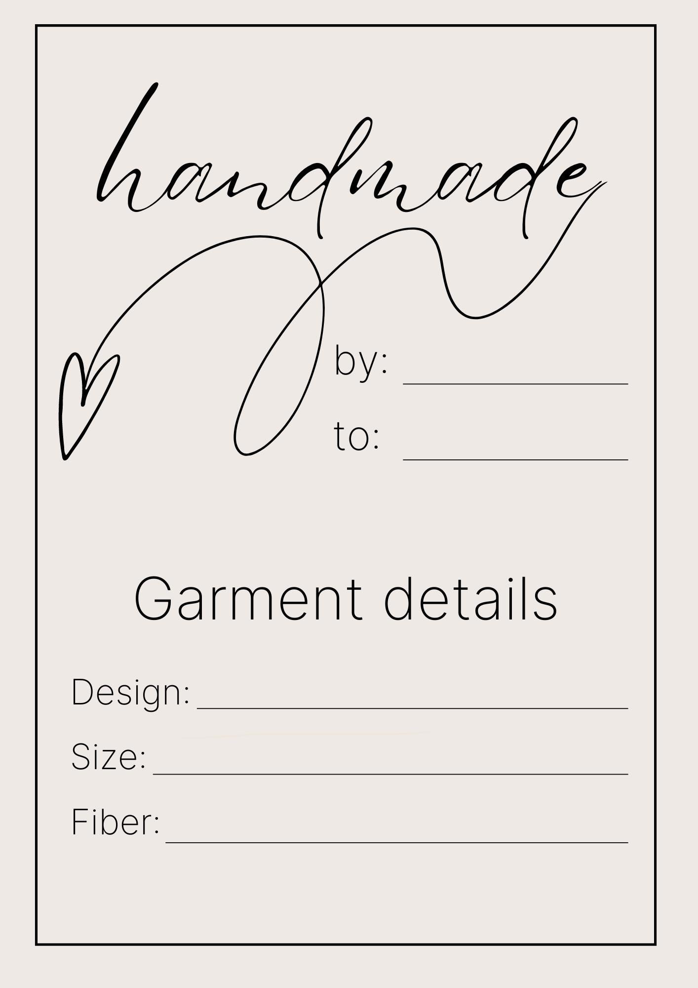 Knitting Gift Tags, INSTANT DOWNLOAD, Knit Project Tag, Craft Printable ...