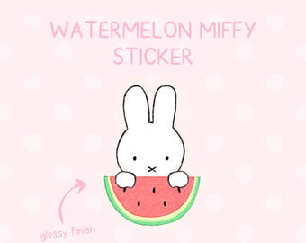 Wassermelonen-Miffy-Aufkleber