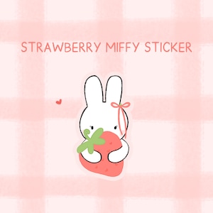 Erdbeer-Miffy-Aufkleber