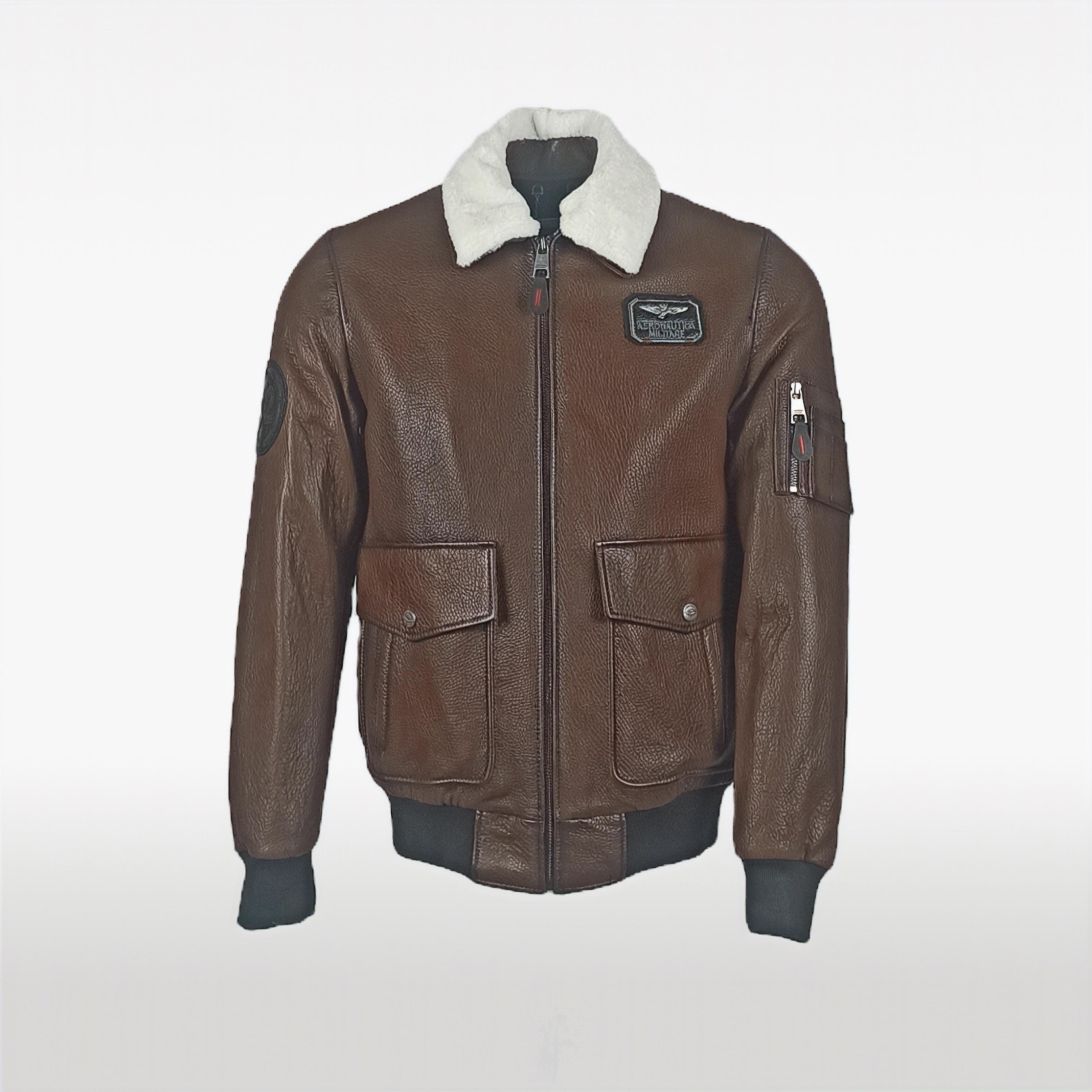 Genuine Leather Bomber Jacket With Real Sheepskin Fur Collar Flying Aviator Leather Jackets A2 Style Leather Jacket With Patch Detail Etsy Canada