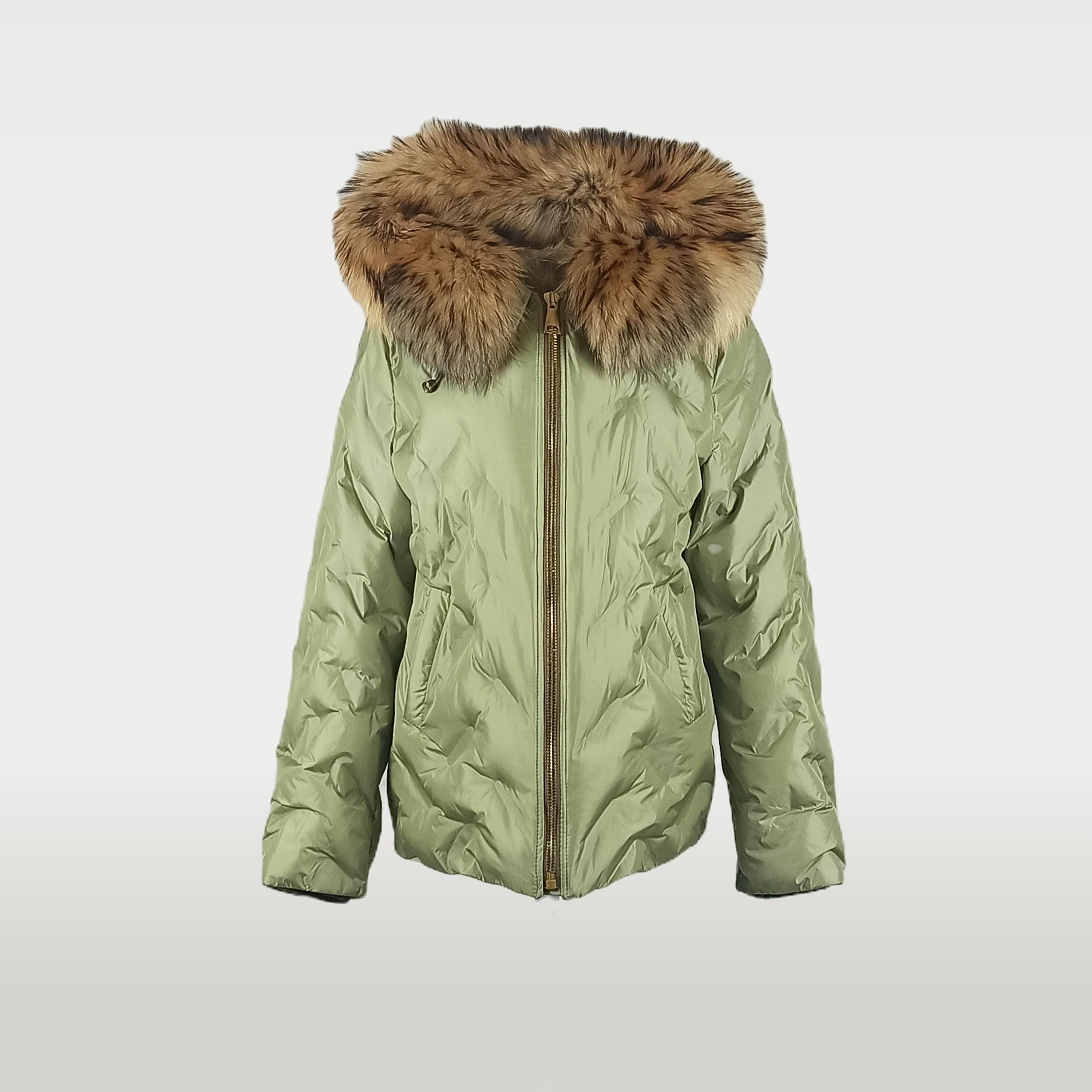 Raccoon fur down jacket hotsell