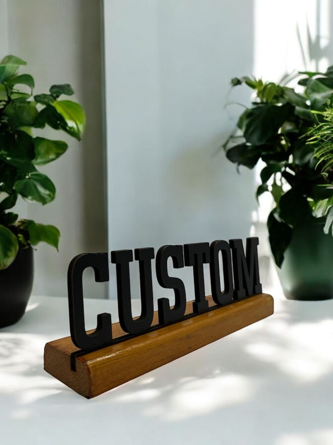 Custom Wooden Office Name Plate, Desk Name Plate With Wooden Stand ...