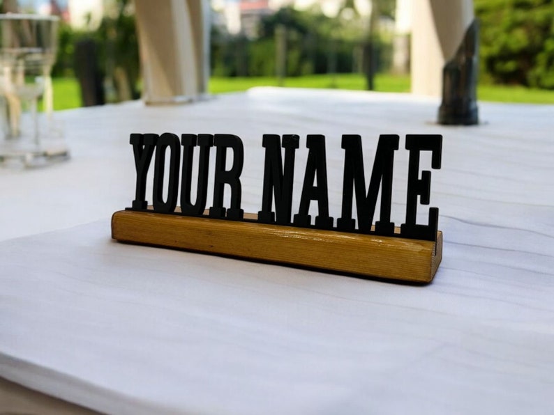 Custom Wooden Office Name Plate, Desk Name Plate With Wooden Stand ...