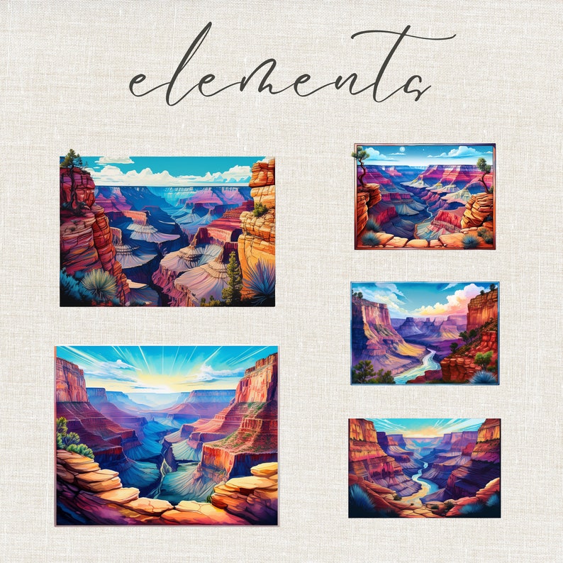 Grand Canyon Clipart PNG Clipart Bundle Clipart PNG Digital Download ...
