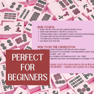 PRINTABLE Mahjong How to Deal Mahjong How to Charleston Mahjong Cheat Sheet, How to Mahjong Set-Up