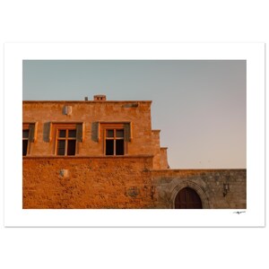 Atardecer mediterráneo en Rodas - Póster de papel mate premium