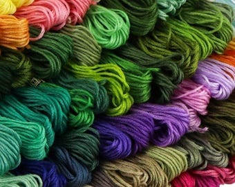 20 madejas de hilos para bordar en punto de cruz de colores surtidos, arte para bordar a mano, sorpresa