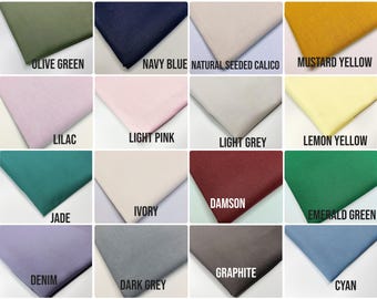 60" Plain Craft Cotton Fabric Quilting Patchwork Dressmaking 100% Cotton Fabric
