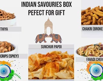 500g Selections Indian Famous Savouries Snacks Box - Perfect For Gifts Loved By Everyone