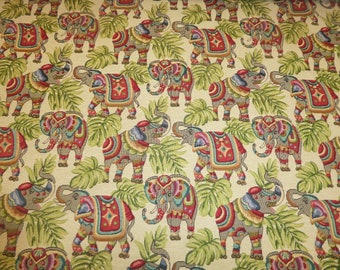 Indian Raja Animal Elephant Tapestry Heavyweight Upholstery Fabric New World 140cm/54"
