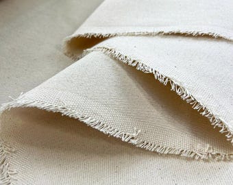 Bull Denim Calico Fabric 100% Cotton Calico Raw Cotton Fabric 160cm wide unbleached