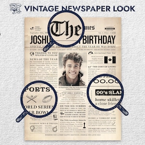 Affiche de journal personnalisée pour 18e anniversaire avec faits de 2007 au Canada, cadeau d'anniversaire pour femmes et hommes, carte électronique d'anniversaire numérique pour iPad