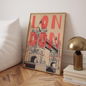 Tower Bridge London Print: Minimalist UK Wall Art