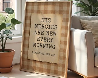 Christian Wall Art – Scripture Print Rustic Bible Verse Home Decor