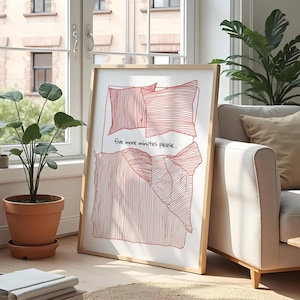 Stay In Bed Print Wall Art Cute Quote Poster Bedroom Poster Good Night Print Funny Quote Wall Art