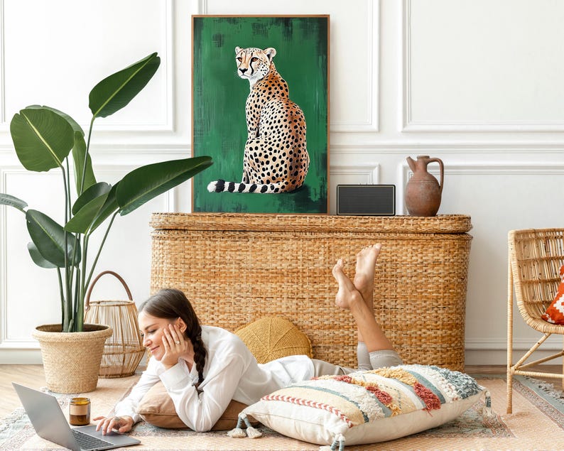 Gepardkonsttryck: Leopardposter, Lägenhetsdekor bild 3