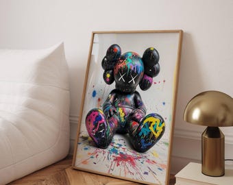 KAWS Graffiti Street Art Wall Print – Colorful Urban Pop Art