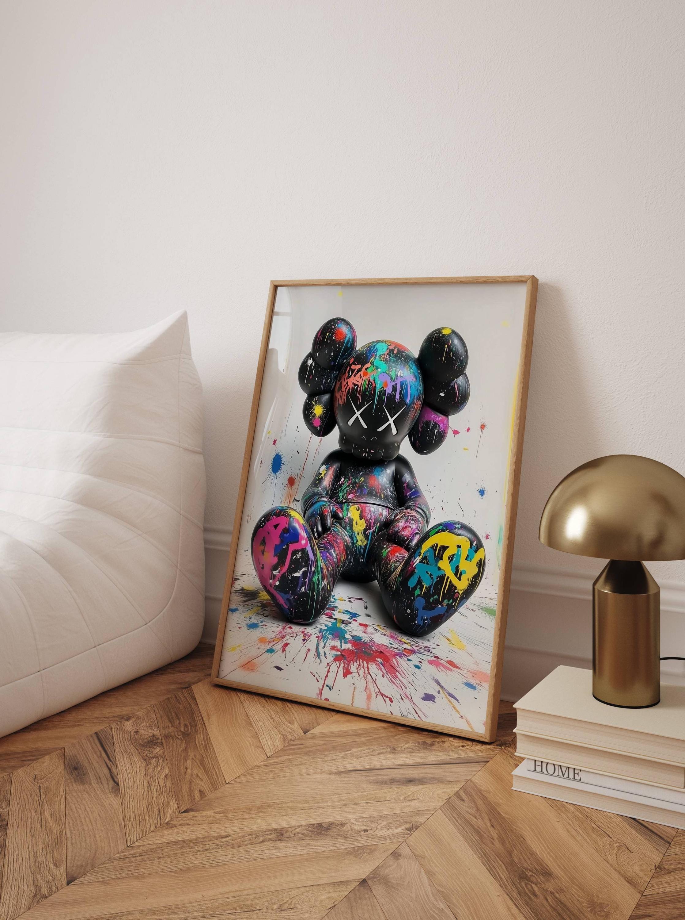 pits ステンシルアートBANKSY Kaws KAWS Graffiti Street Art Wall Print – Colorful Urban Pop Art