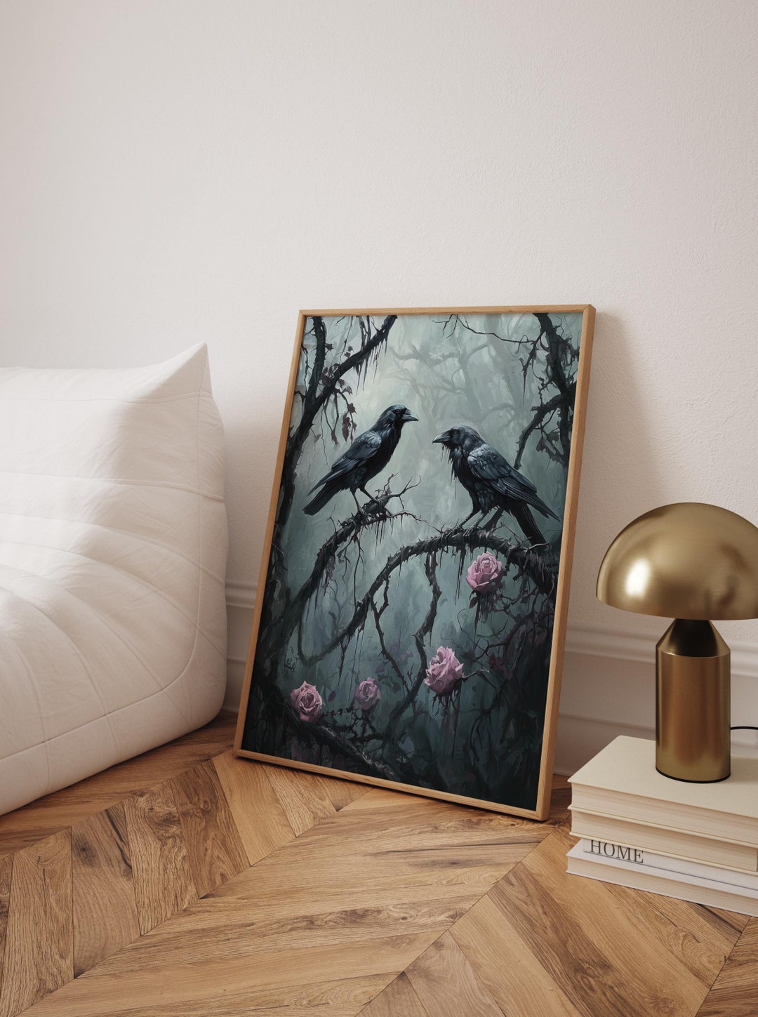 Gothic Raven Poster: Victorian Crow Art Print, Dark Academia Decor - Etsy